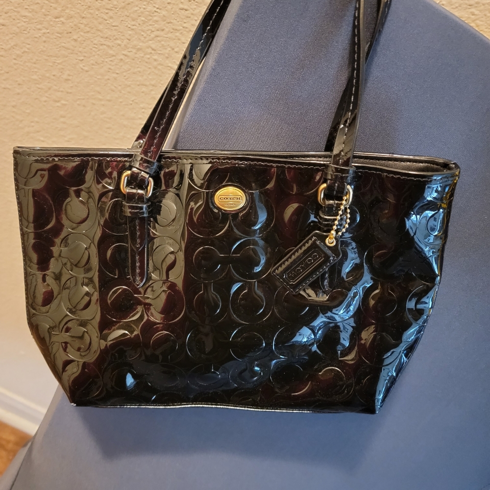 Coach Patent Leather Mini Tote